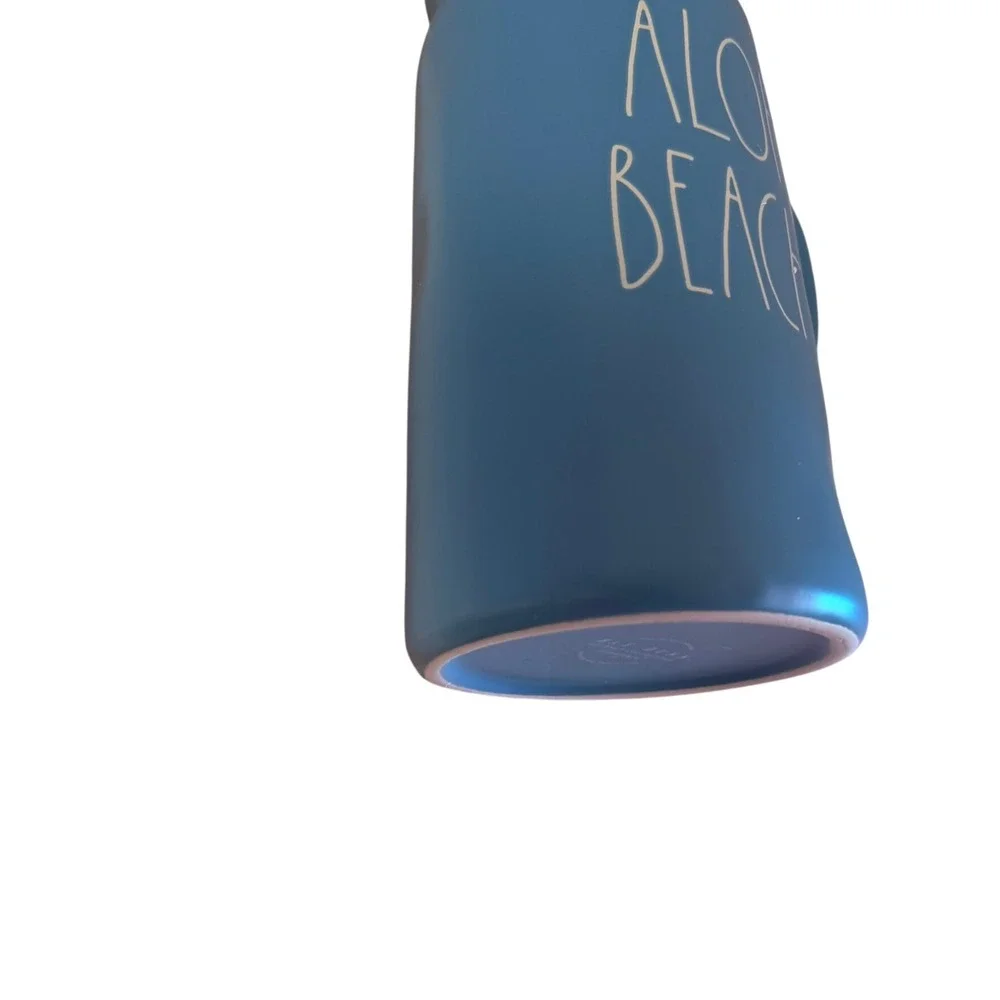 Rae Dunn Pitcher Unisex One Size Teal Aloha Beaches Matte Ceramic Water Jug